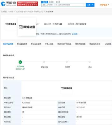 微博布局内容生态新矩阵 申请注册“微博动漫”与“微梦营销”商标